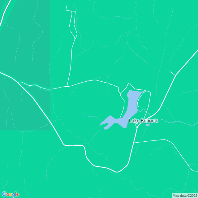 Map showing the location of LAKE BENNETT RESORT in Lake Bennett, NT 822