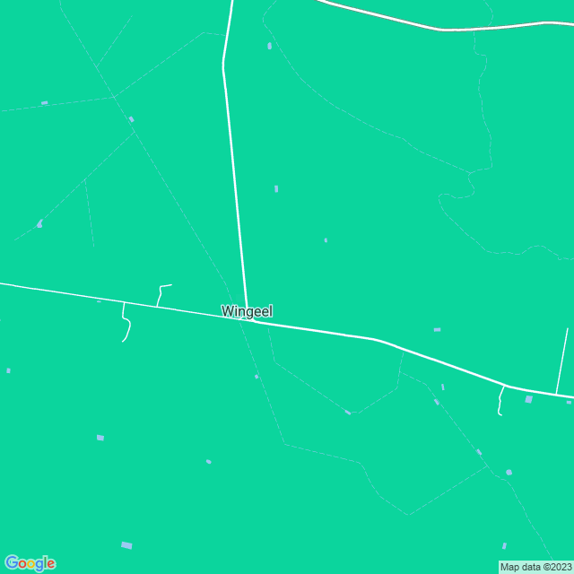 Map showing the location of Wingeel Railway Crossing in Wingeel, VIC 3321