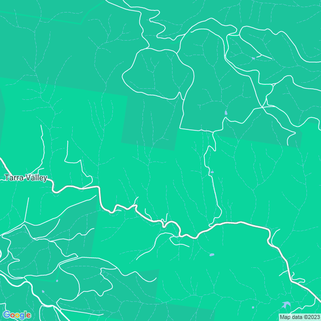 Map showing the location of Fern Tree Cottage in Tarra Valley, VIC 3971