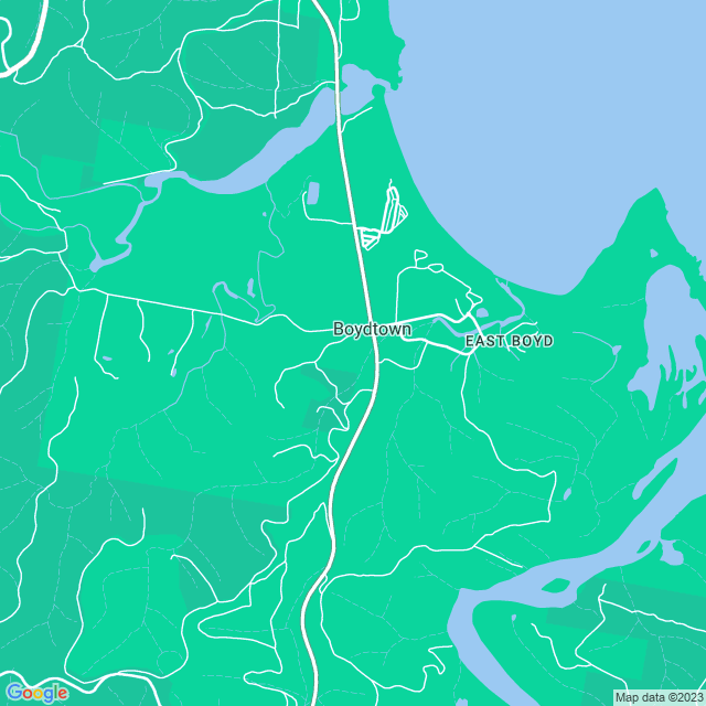Map showing the location of AideRedactionMemoire in Boydtown, NSW 2551