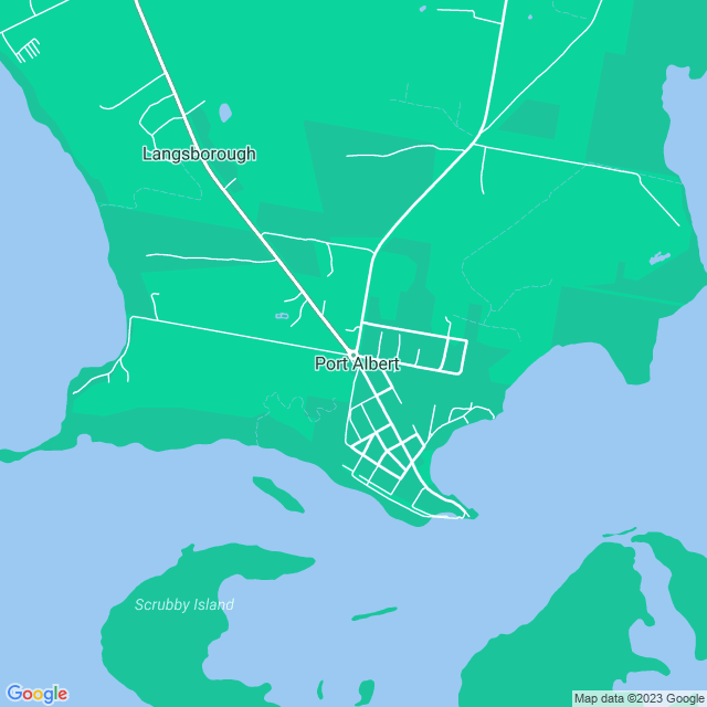 Map showing the location of Blithe Spirit in Port Albert, VIC 3971