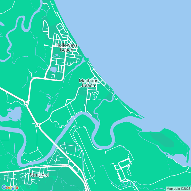Map showing the location of Hogan in Machans Beach, QLD 4878