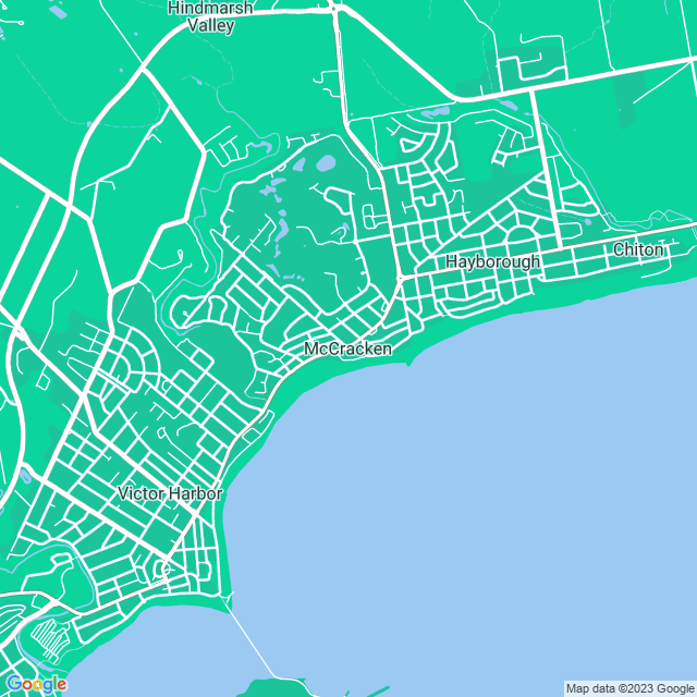 Map showing the location of Pristine Events in Mccracken, SA 5211