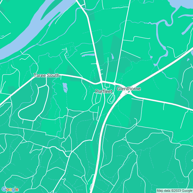 Map showing the location of Delaney Plumbing Services in Purfleet, NSW 2430