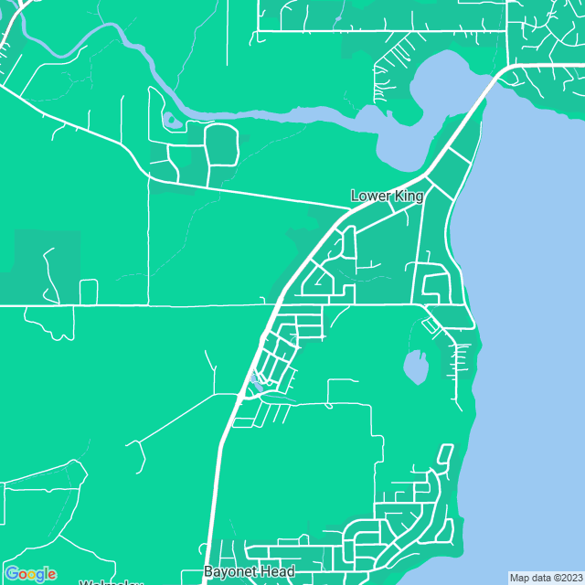 Map showing the location of Lower King Bridge in Lower King, WA 6330