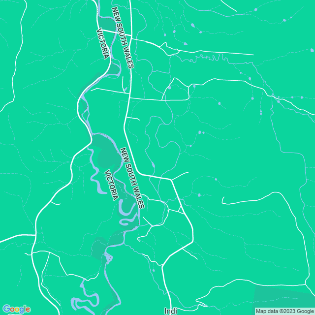 Map showing the location of Damm's Bridge in Indi, NSW 2642