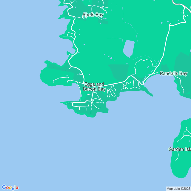 Map showing the location of Three Beaches Tasmania in Eggs And Bacon Bay, TAS 7112