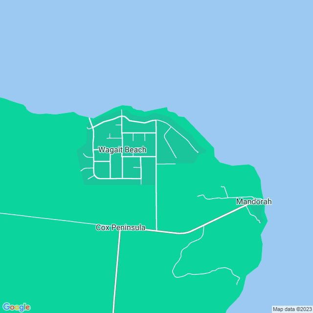 Map showing the location of Bed & Breakfast Lure Inn in Wagait Beach, NT 822