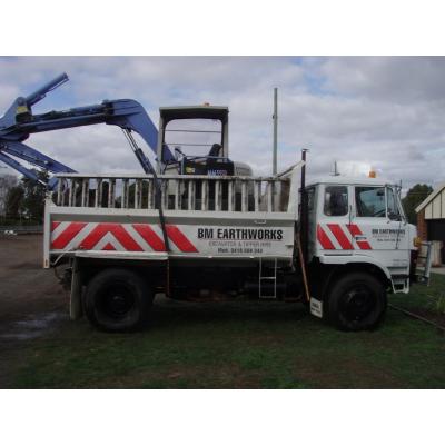 tipper and excavator