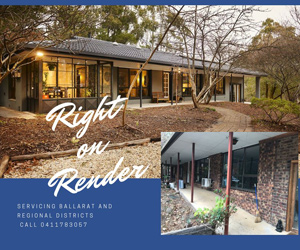 The image features a modern, single-storey building surrounded by greenery. The structure has large windows and a rustic stone façade. A winding path leads to the entrance, enhancing its inviting appearance.