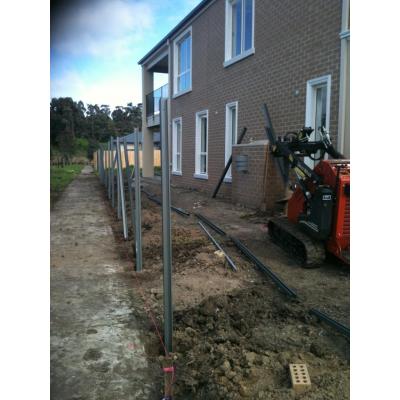 Post Holes for a Colorbond Fence