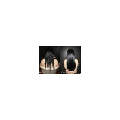 This image shows the damage caused by glue in / fusion extensions and now 
Micro Bead Hair Extensions 
