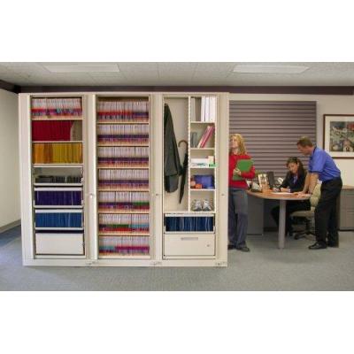 Times-2 office rotary shelving.