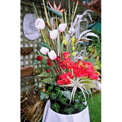 Create a beautiful atmosphere on your special day with this stunning Church Arrangement,Roses, Tulips,Natives & Foliage.