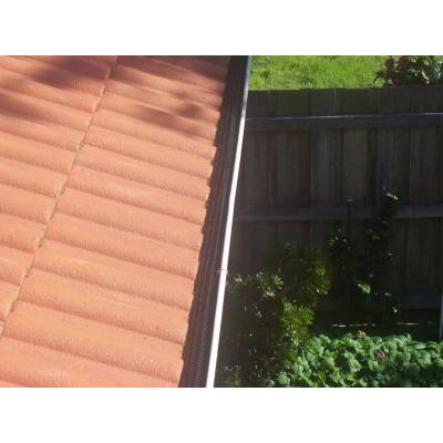 GUTTER WITH GUTTER GUARD INSTALLED