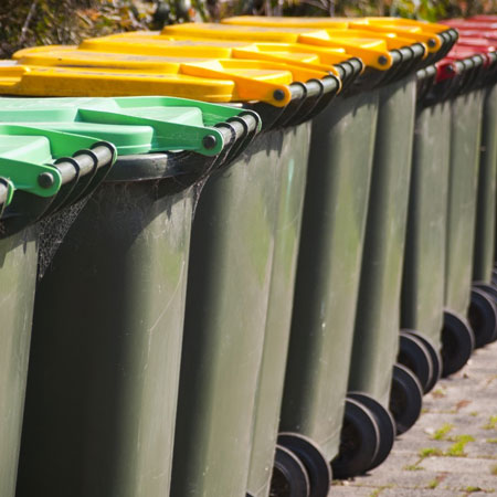 The image features a row of green wheelie bins, each fitted with a brightly coloured lid in red, yellow, and green. These bins are presumably used for waste disposal and recycling, showcasing an organised waste management system. With a clean and well-maintained environment as a focus for House Cleaning Cronulla, the presence of these bins aligns with promoting cleanliness and efficient waste management. This image may represent the importance of cleanliness in both residential and commercial spaces, emphasising the role of proper waste disposal within their cleaning services in the Caringbah area. By ensuring that clients’ spaces are not only clean but also well-organised in terms of waste, House Cleaning Cronulla contributes to a more hygienic and visually appealing environment.