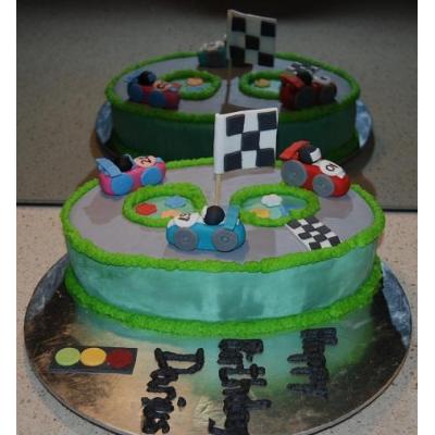 Edible fondant Race cars for a serious enthusiast.
