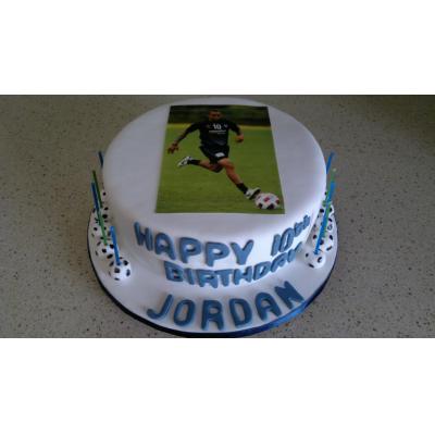 Edible photo image chocolate mud cake