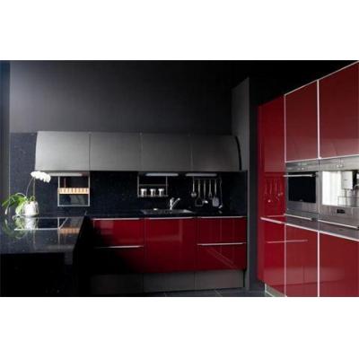 L shaped kitchen project with Gloss MDF finishes