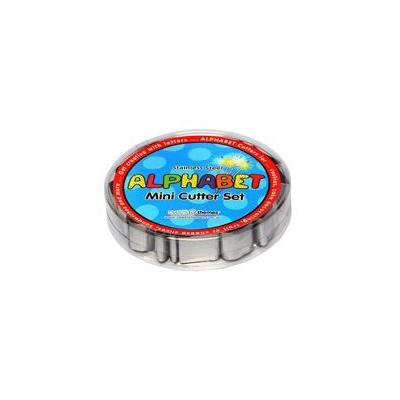 Set of 26 mini stainless steel alphabet cutters, great for fondant and cake decorating