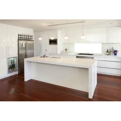 2 pac finish with waterfall granite tops