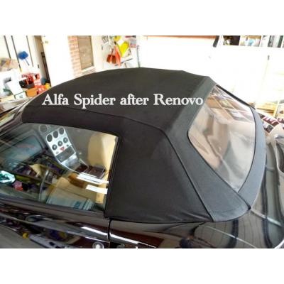 Canvas top before Renovo treatment. Note cloudy rear window.