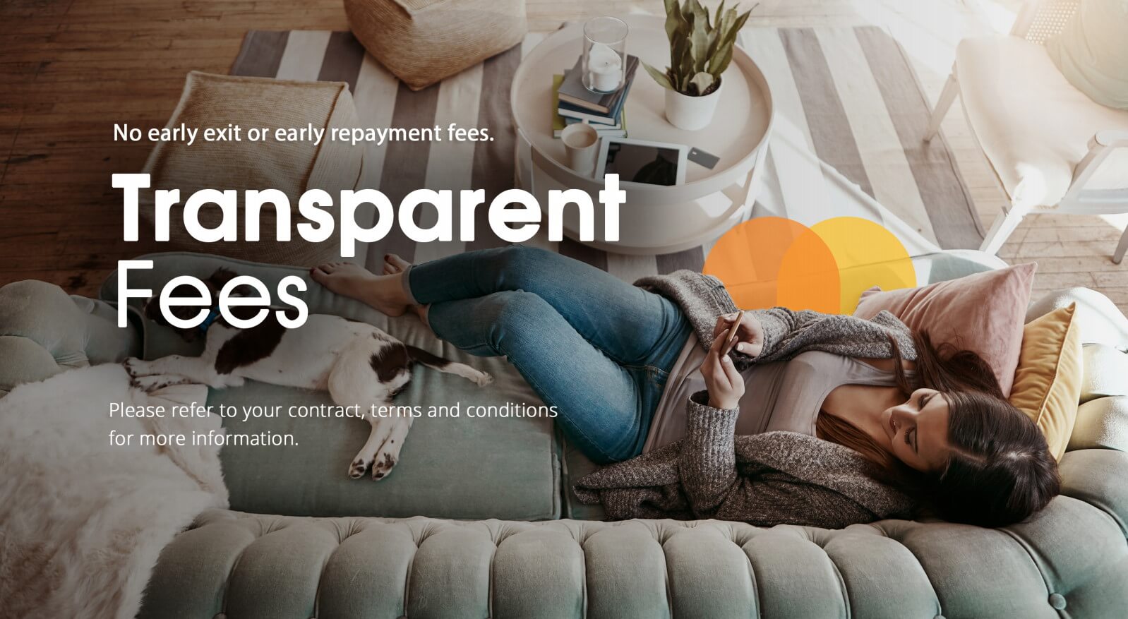 The image depicts a woman comfortably lounging on a stylish, modern sofa in a well-lit living room. She is engrossed in her mobile device, possibly searching for information or reviewing options, which aligns well with the theme of transparent fees in home services. Surrounding her are natural elements like plants, which suggest a warm, inviting atmosphere. This ties into HighView Roofing Pty Ltd's commitment to customer service and transparency; the content indicates no hidden fees, creating a sense of trust. The calm setting reinforces that roof-related decisions can be made in a relaxed, comfortable environment. The focus on transparency also aligns with the brand's values of honest and straightforward service.
