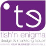 Logo for tish'n enigma ~ brand specialists.