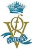 Logo for Queen Victoria Florist. Open 7 days.