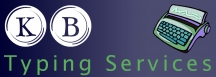 Logo for KB Typing Services