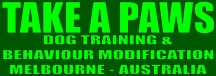 Logo for TAKE A PAWS Dog Training