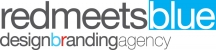 Logo for Red Meets Blue Design