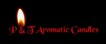 Logo for P & T Aromatic Candles