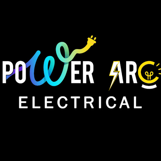 The image features the logo of Power Arc Electrical, showing a modern and vibrant design. The name 'Power Arc' is styled in a combination of playful typography with a dynamic arc integrated into the lettering. The logo incorporates bright colours, predominantly shades of blue and yellow, which convey energy and professionalism. A lightning bolt and a light bulb are included to visually represent electrical services and expertise. The word 'ELECTRICAL' is presented in bold, clean typography beneath the name, emphasising the business's focus on electrical services. This logo effectively communicates a contemporary feel, appealing to both residential and commercial clients looking for reliable electrical work in the Casey area and its surroundings.