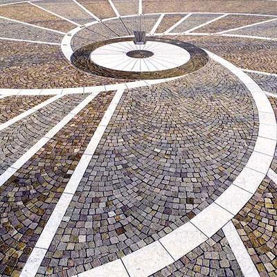 Piazza Italia CARLTON Vic
Porphyry Cobblestones - Verdello Bands