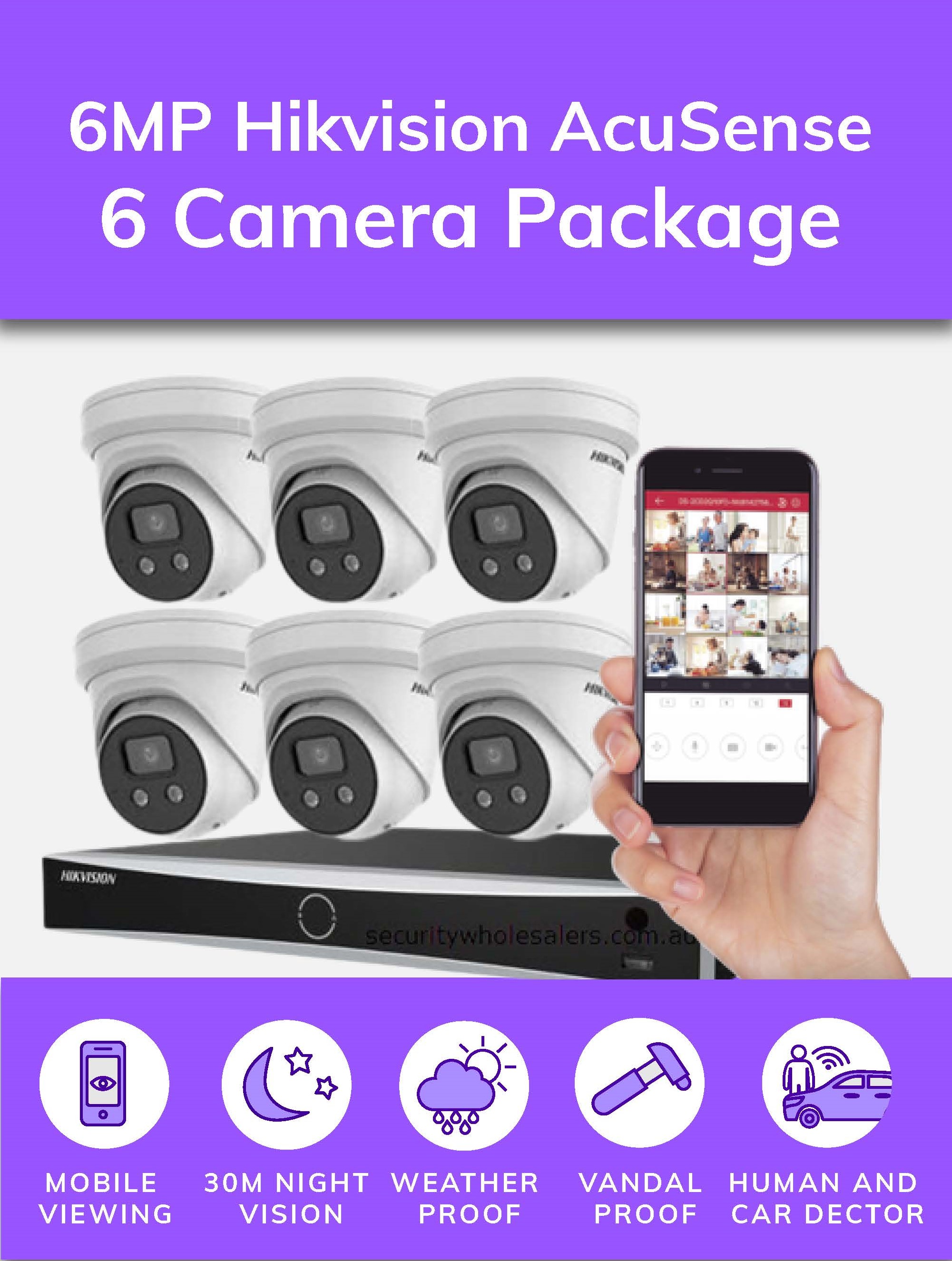 HIKVISION AcuSense 6MP IP CCTV 6x SECURITY CAMERA