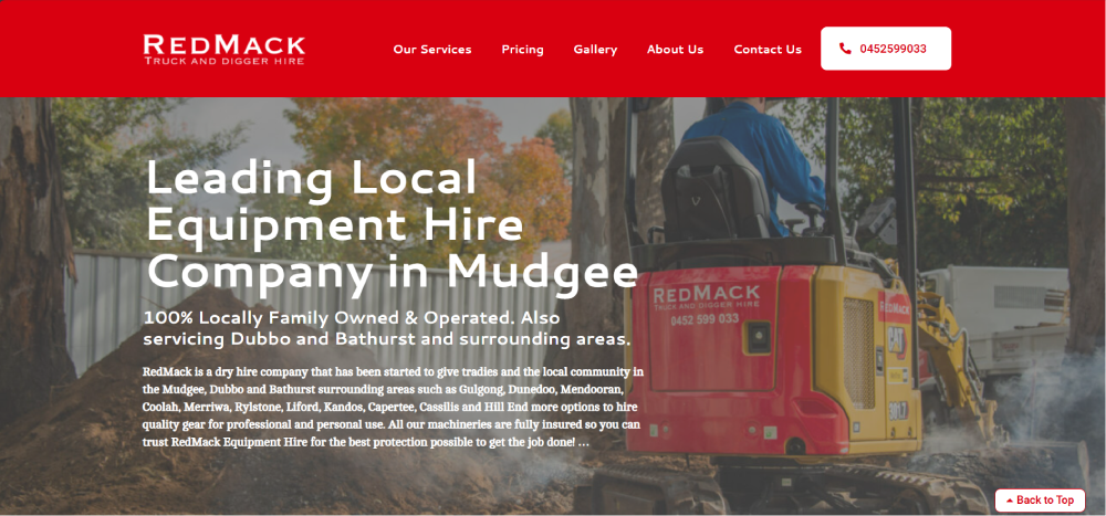 Redmack Trucks and Diggers Hire Sydney