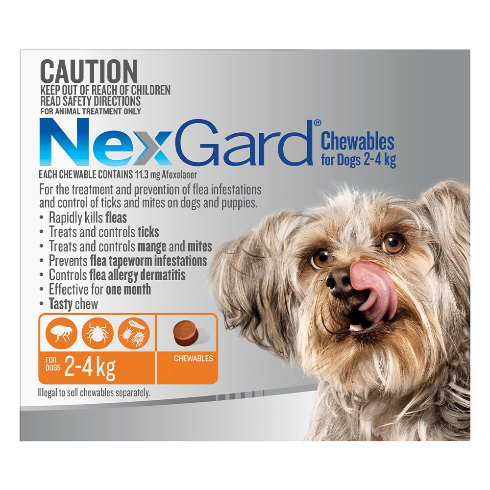 NexGard Chewables Orange (2–4 kg) | Flea & Tick Control | Black Friday Sale