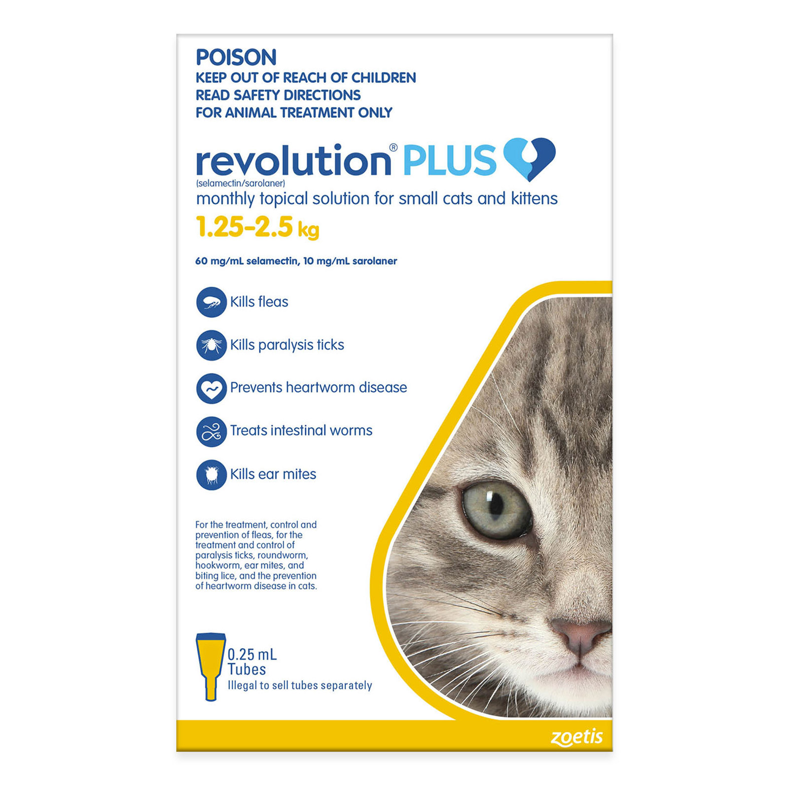 Revolution Plus Yellow for Kittens & Small Cats | Complete Parasite Defence | Black Friday Sale