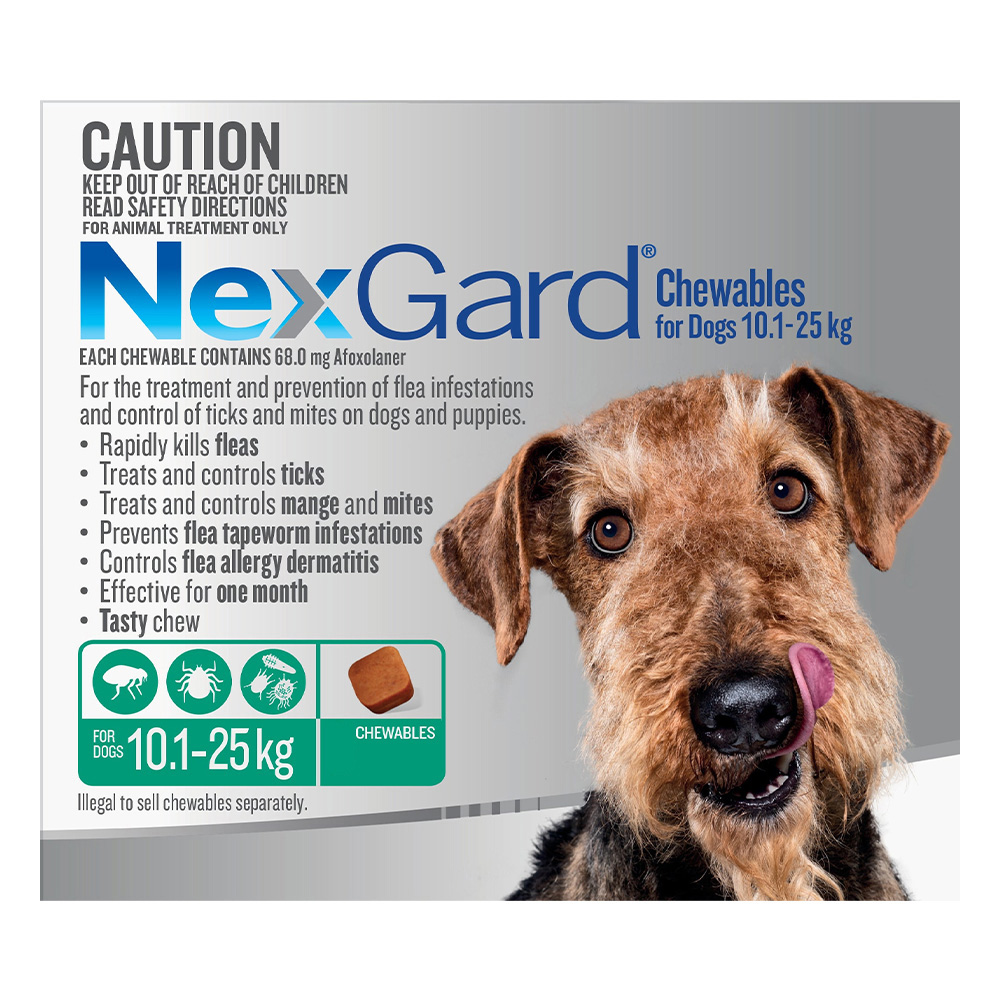 NexGard Chewables Green (10–25 kg) | Long-Lasting Parasite Defence | Black Friday Sale
