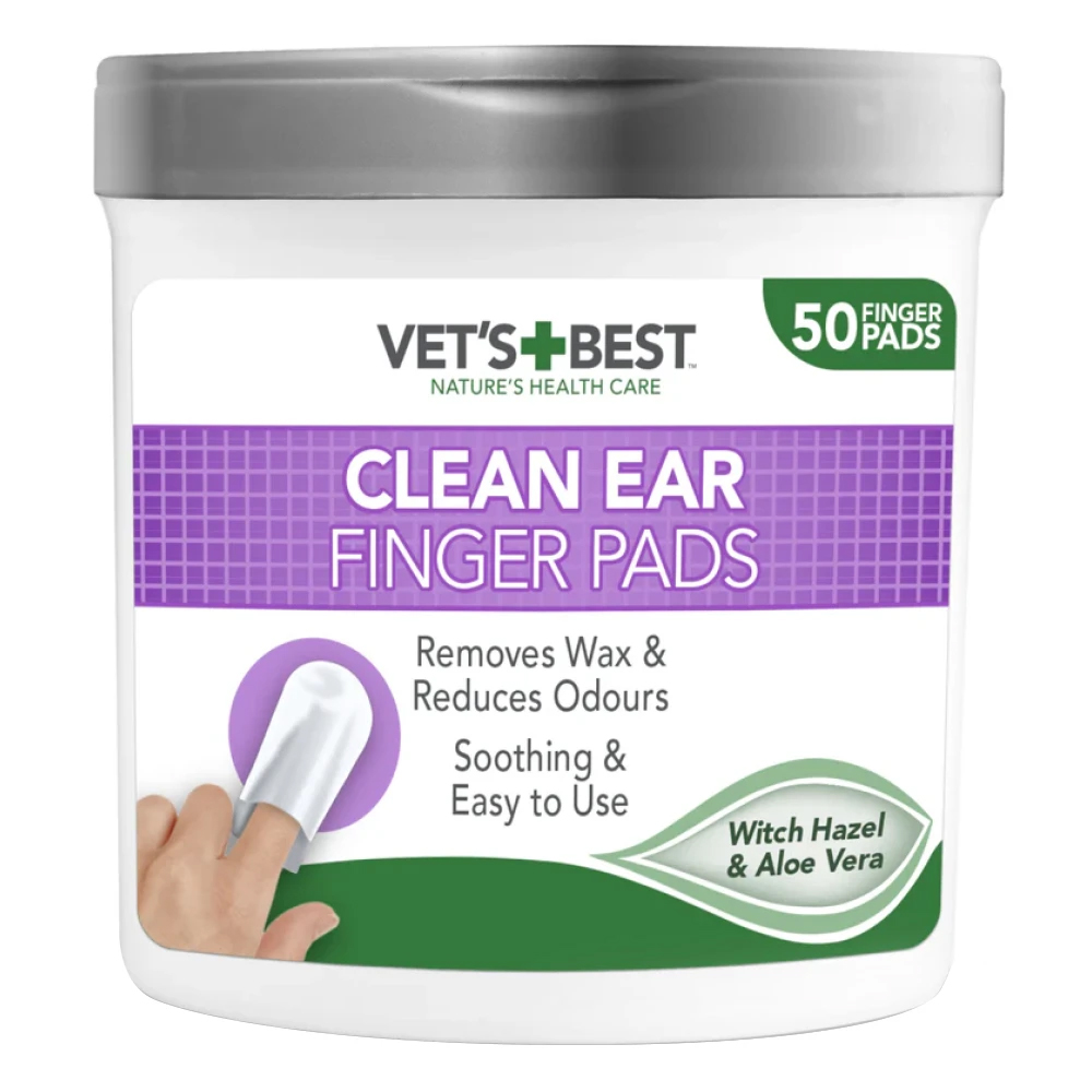 Vet’s Best Ear Relief Finger Wipes for Dogs | DiscountPetCare