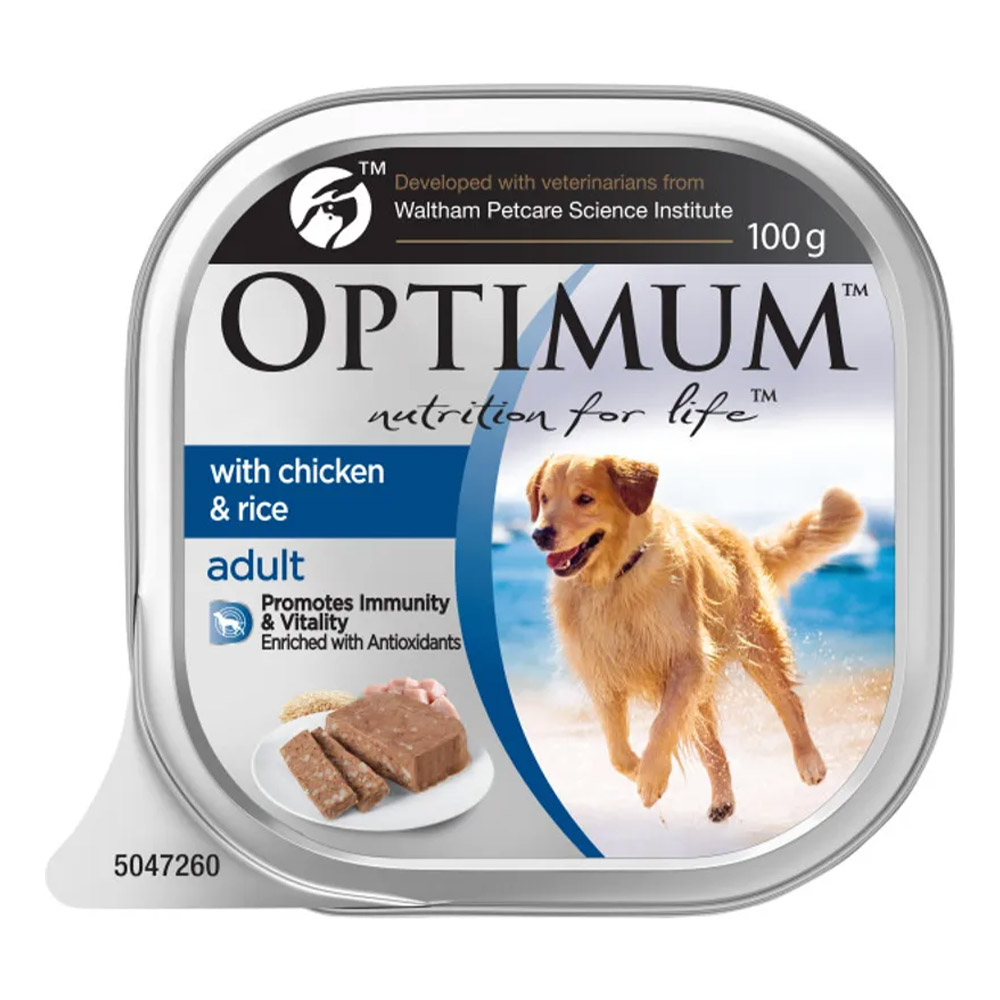 Optimum Adult Chicken and Rice Wet Dog Food