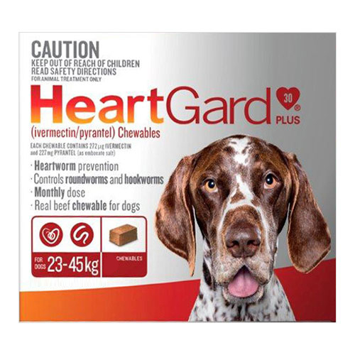 Heartgard Plus Brown for Large Dogs | Monthly Heartworm Defence | Black Friday Sale