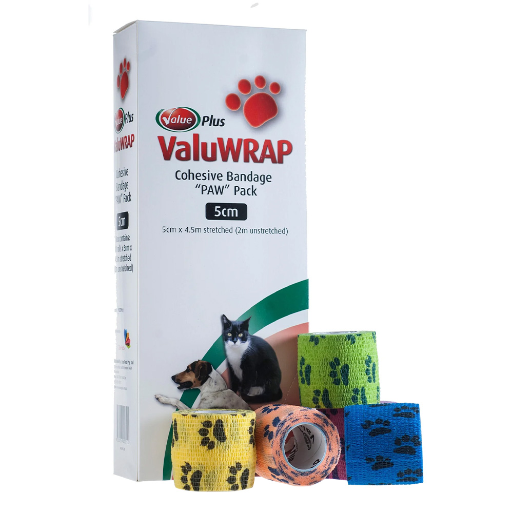 Value Plus Valu-Wrap Cohesive Bandage Paw Pack for Pets