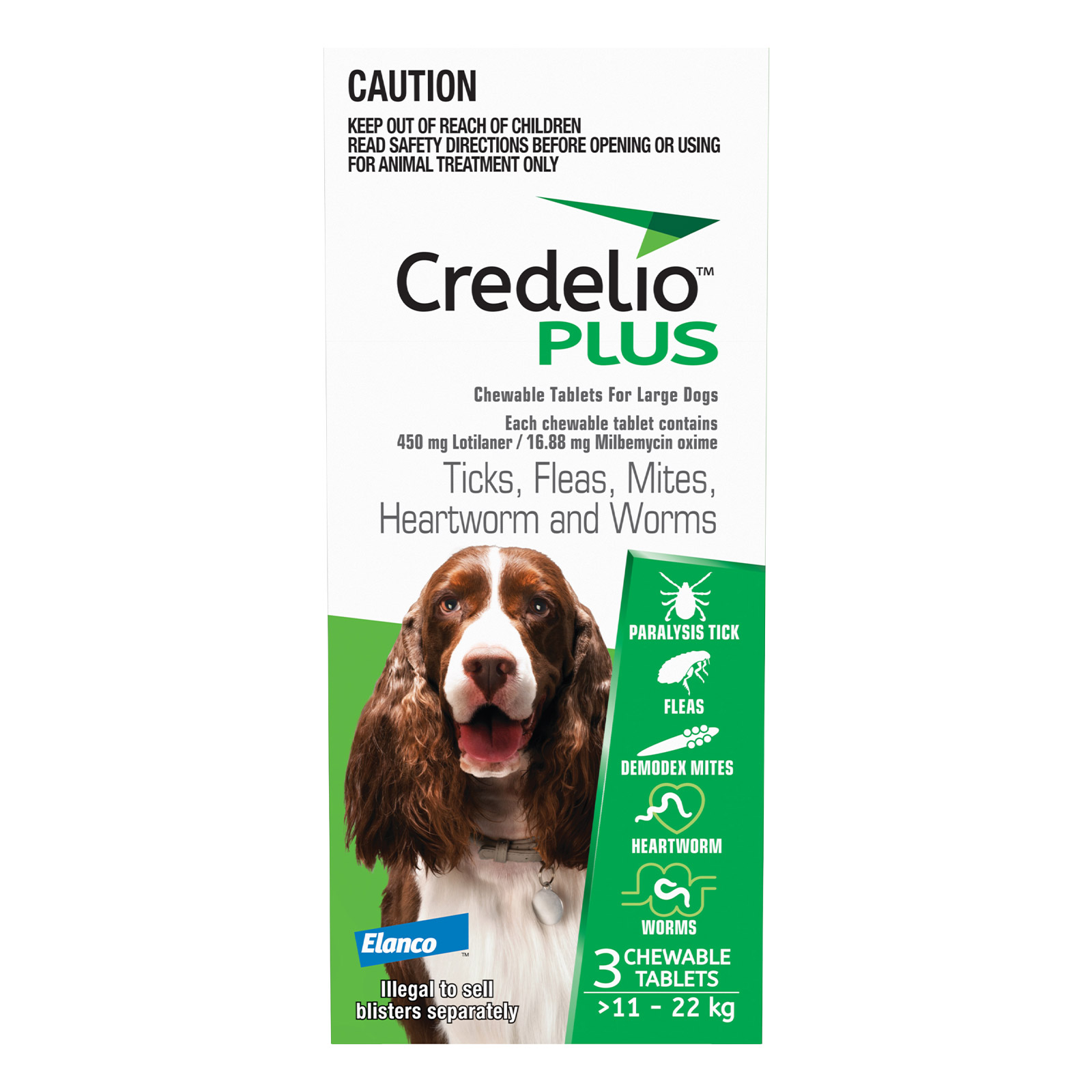 Credelio Plus Green for Large Dogs | Strong Flea & Worm Control | Black Friday Sale