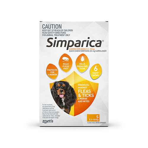 Simparica Chewables Orange for Small Dogs | Monthly Parasite Protection | Black Friday Sale