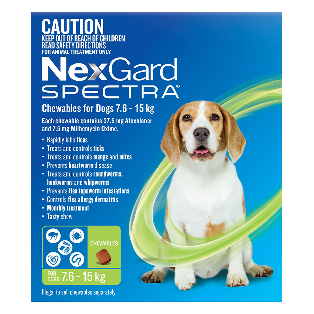 NexGard Spectra Green for Medium Dogs | Broad-Spectrum Defence | Black Friday Sale