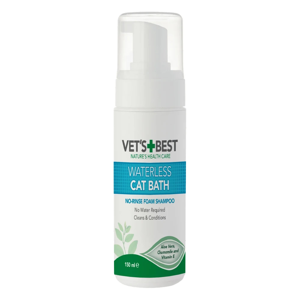 Vet’s Best Waterless Cat Bath Foam Shampoo | No Rinse Care
