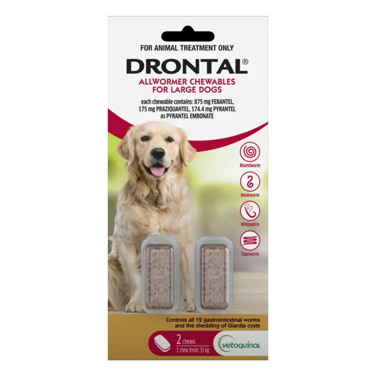 Shop Drontal Chewables for Dogs up to 35kg Red Pack – Easy Deworming