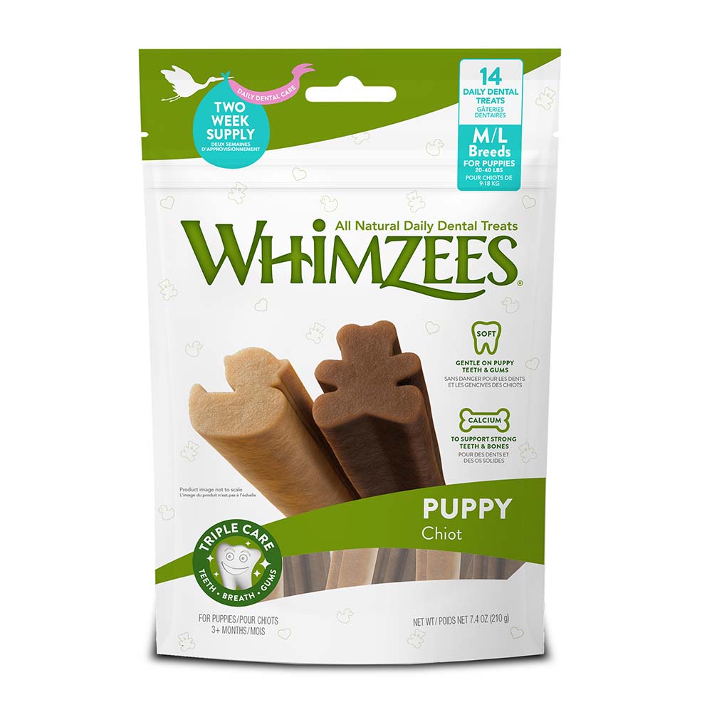 Whimzees Puppy Dental Treats - Gentle Oral Care for Growing Dogs